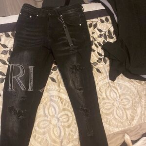 black amiri jeans